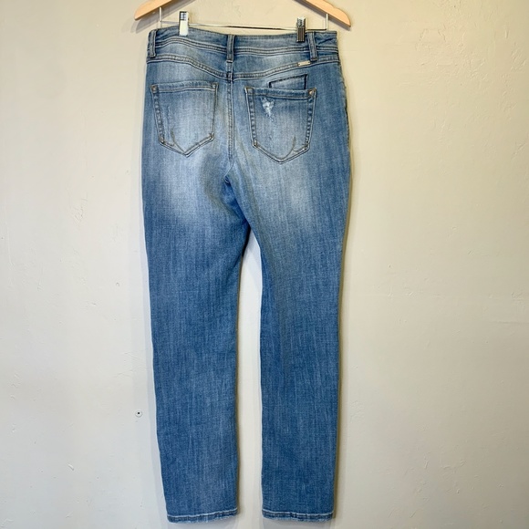 INC | Sequin Patchwork Mid Rise Cottagecore Festival Boho Boyfriend Jeans - Picture 3 of 8